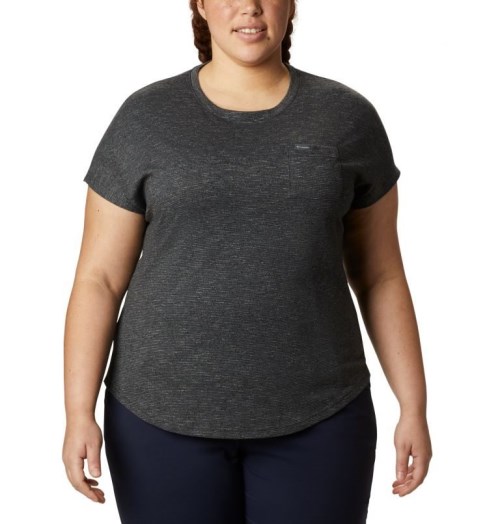 Women's Columbia Cades Cape T Shirts Black | Plus Size CA-Y51L0